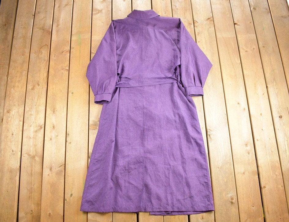Vintage 1980s Fleet Street Purple Trench Coat
