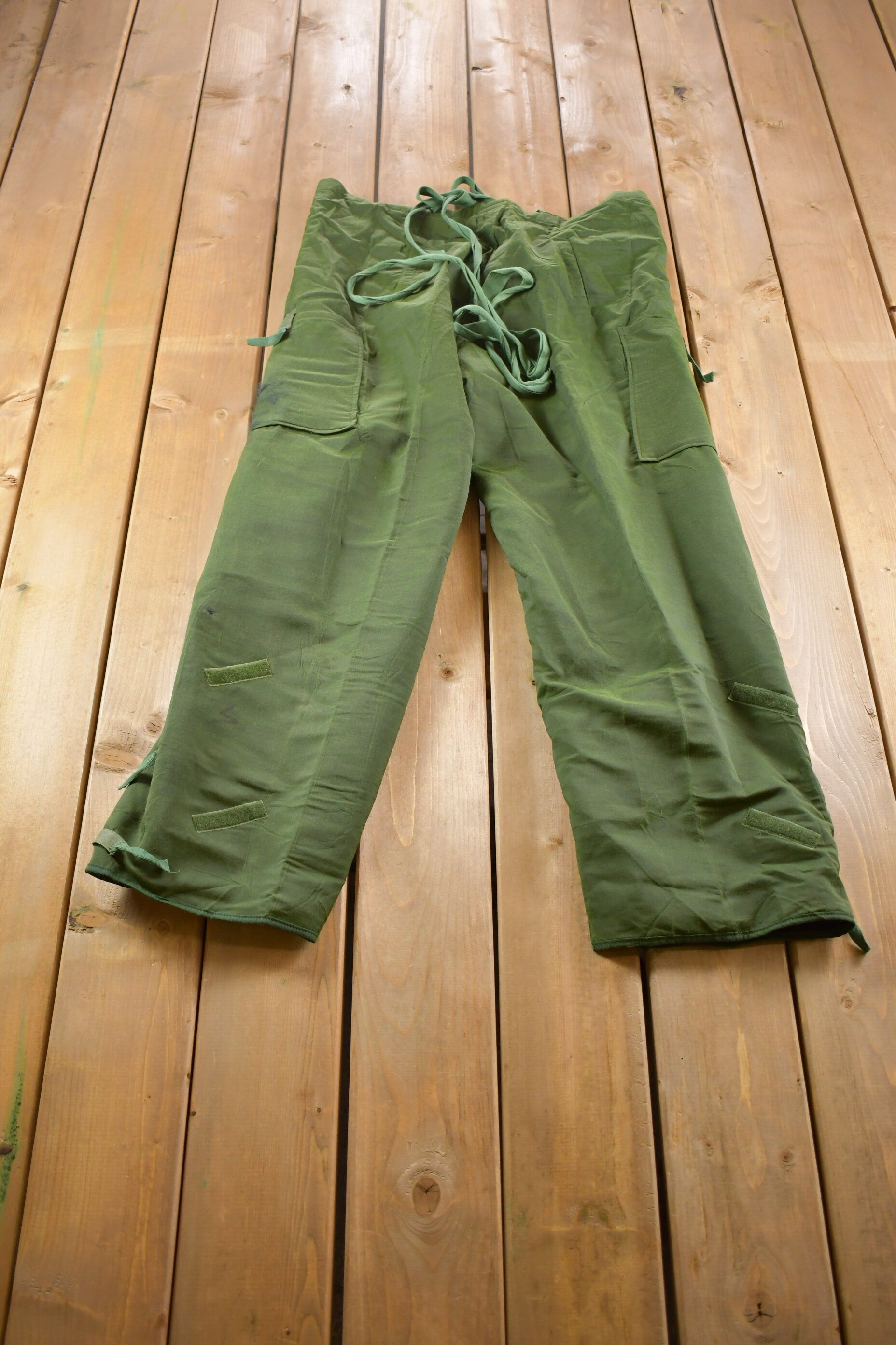 Vintage 1986 Army Green Overalls Size Medium / Streetwear / Army Pants / Military Pant's / Vintage Cargos / True Vintage