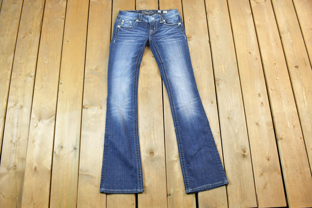 Vintage Y2K Miss Me Bedazzled Low Rise Jeans Size 26x31