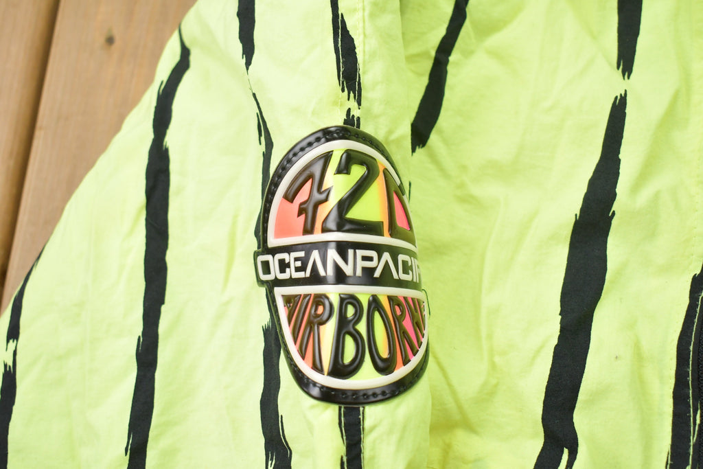 Vintage 1980s Ocean Pacific All Over Print Windbreaker Jacket