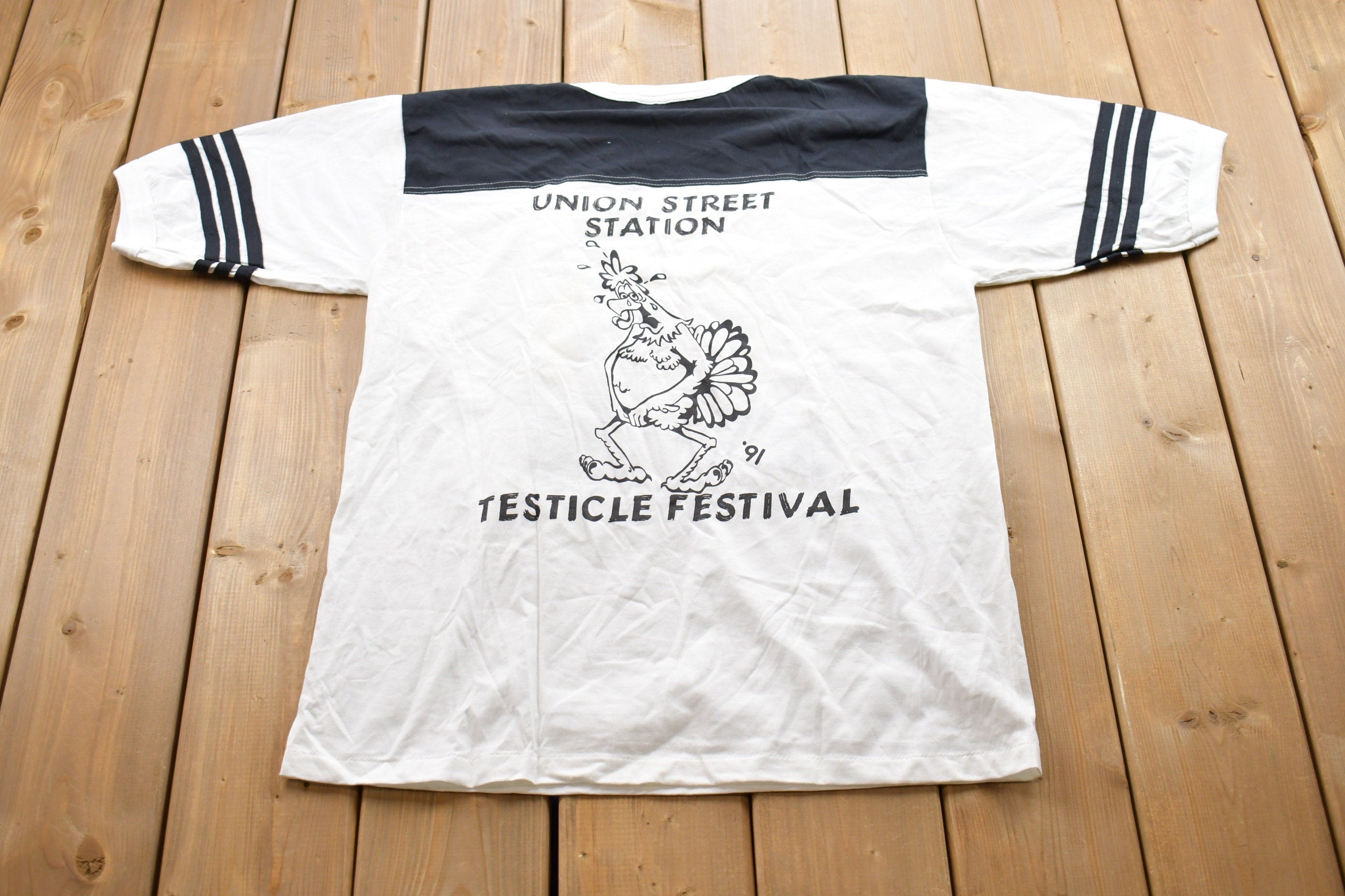 Vintage 1991 Turkey Testicle Festival Graphic T-Shirt
