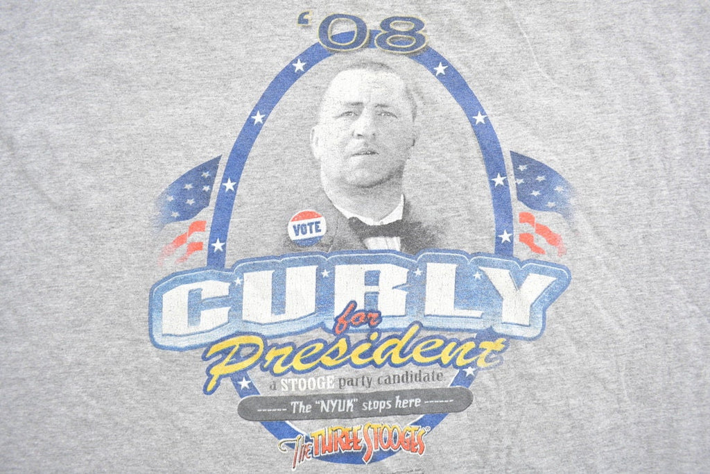 Vintage 1990s 'Curly For President' Three Stooges T-Shirt