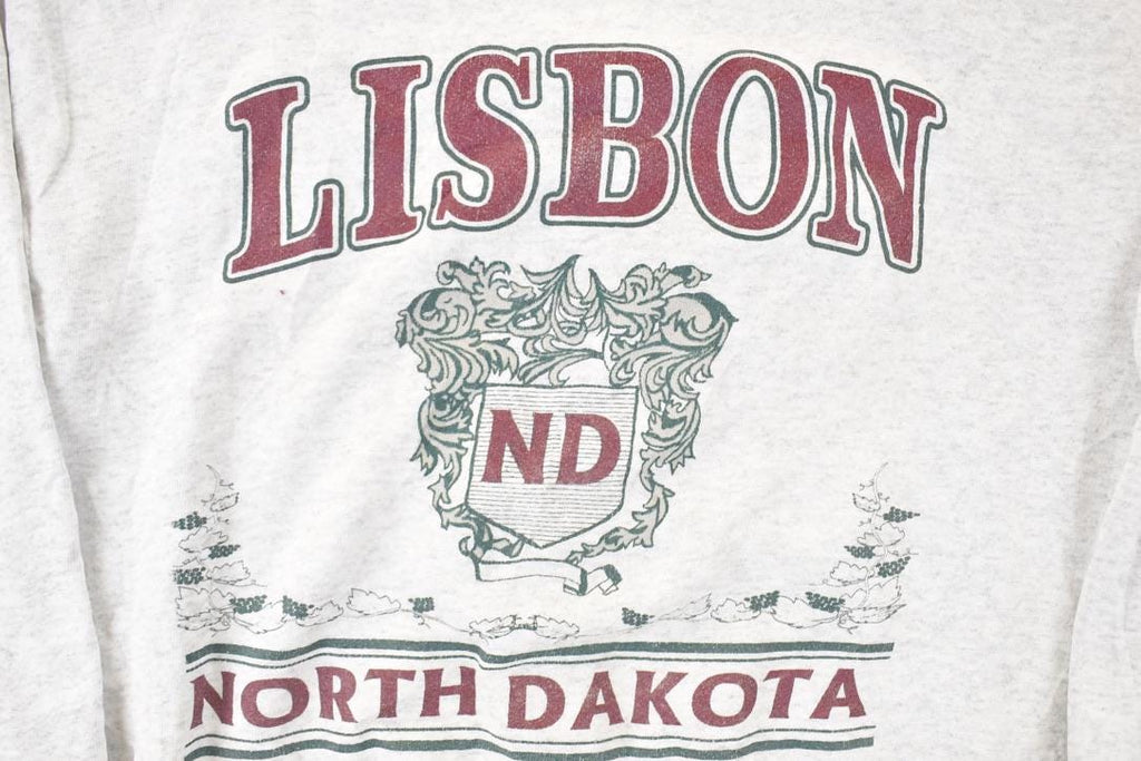 Vintage 1990s Lisbon North Dakota Crewneck Sweatshirt Men's L