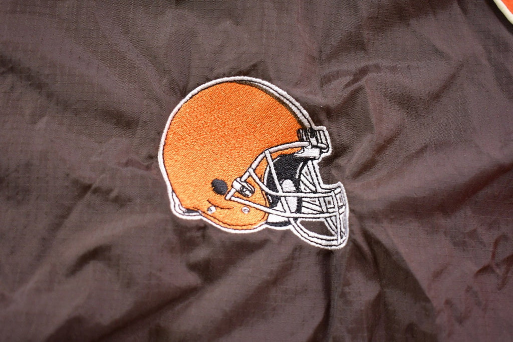 Vintage 1990s Cleveland Browns NFL Game Day Embroidered Windbreaker