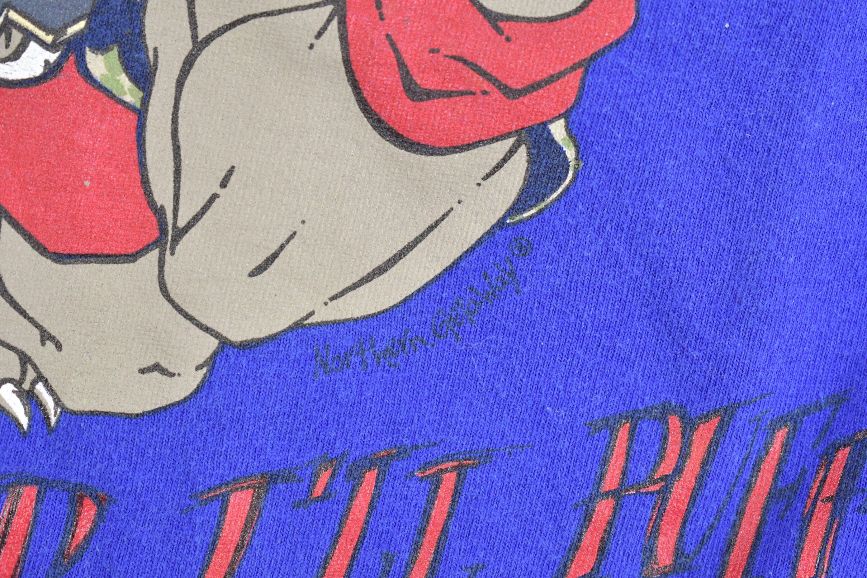 Vintage 1990s Skateboarding Wolf Graphic T Shirt
