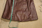 Vintage 1980s Mr Sabre Fur Collar Leather Trench Coat
