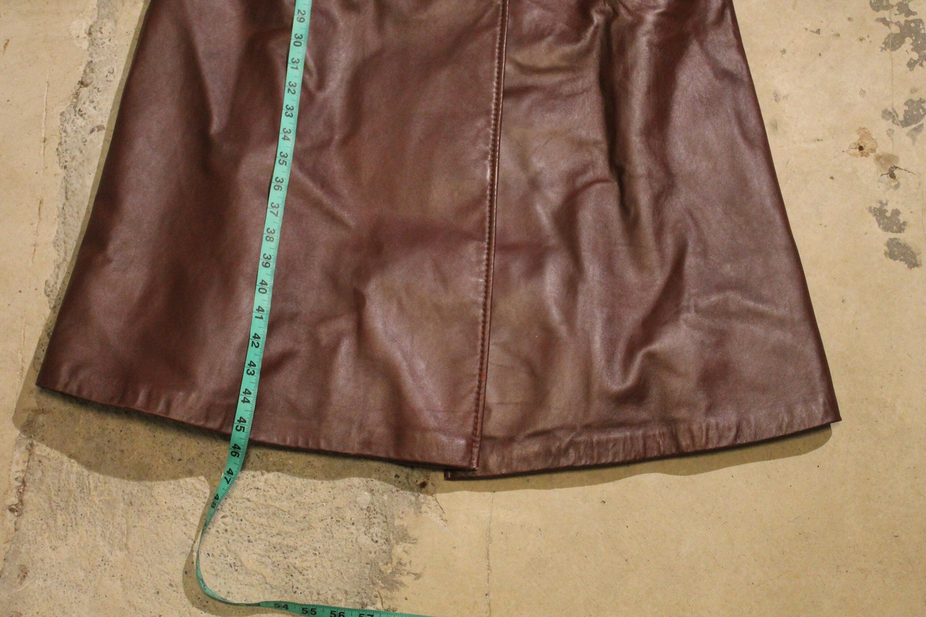 Vintage 1980s Mr Sabre Fur Collar Leather Trench Coat
