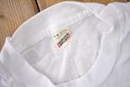 Vintage 1980s Blank White Single Stitch Women's T Shirt Made In USA