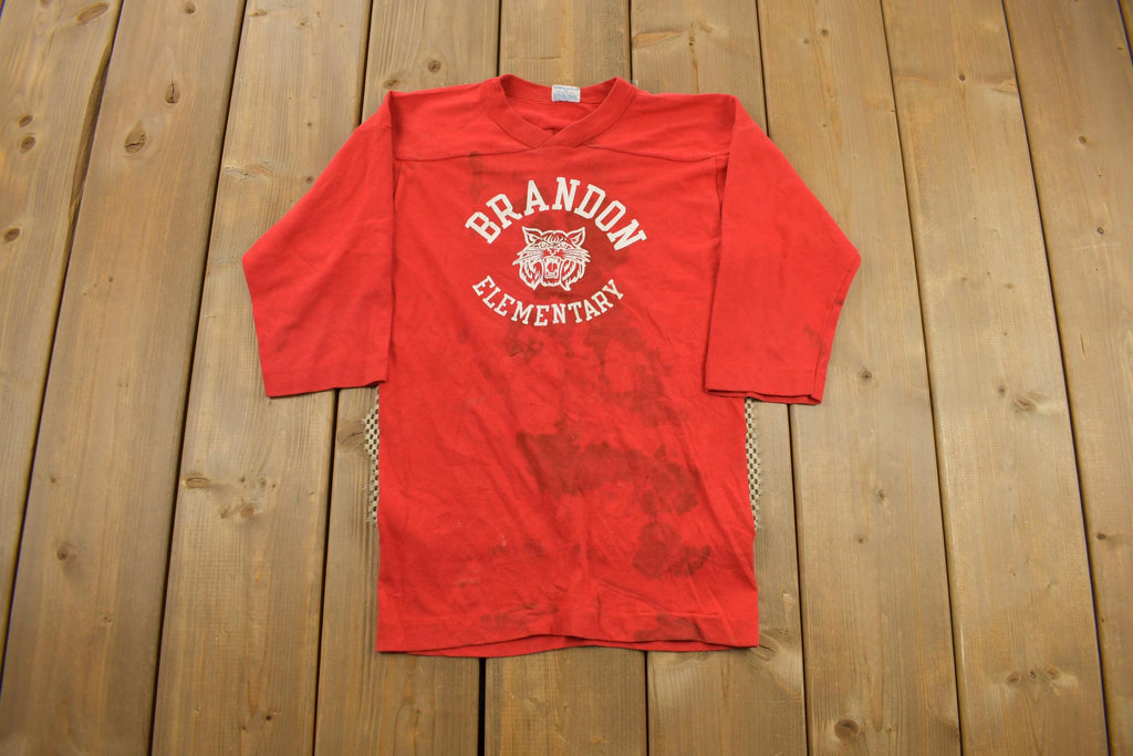 Vintage 1970s Brandon Elementary Jersey Style Champion T Shirt