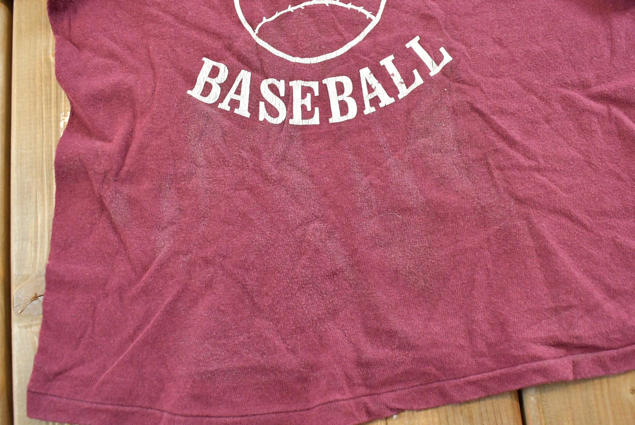 Vintage 1980s Youth Russell Athletic Gwyn Noir Baseball T-Shirt Youth S