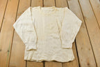Vintage 1980s Thermal Crewneck Undershirt Mens S /