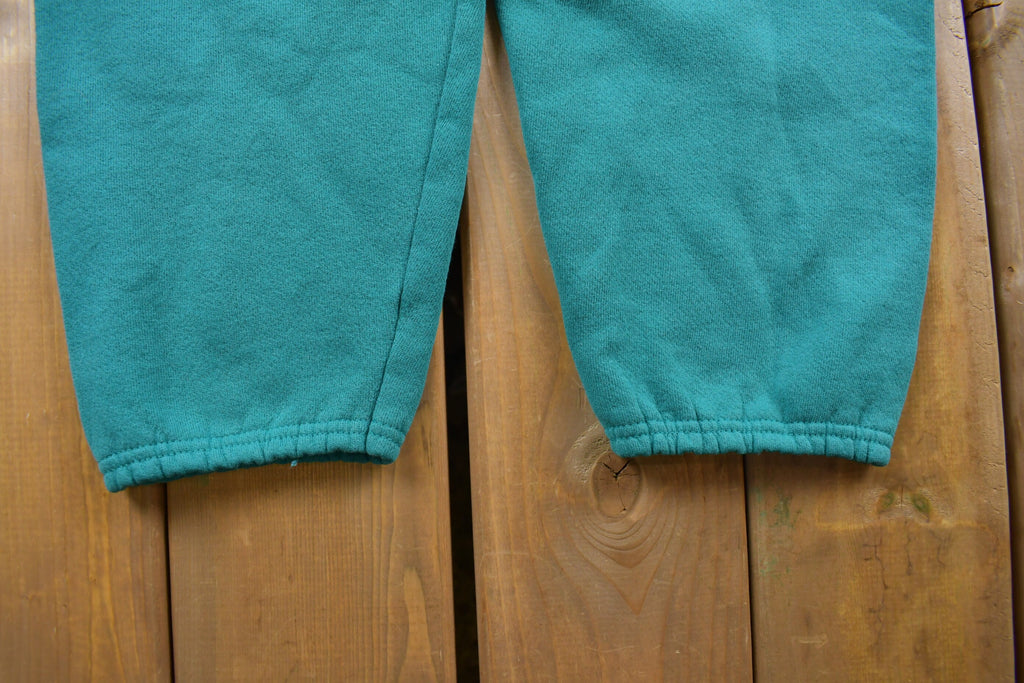 Vintage 1980s Tultex Turquoise Sweatpants 28-30 x 27