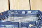 Vintage Y2K Miss Me Bedazzled Low Rise Jeans Size 26x33.5