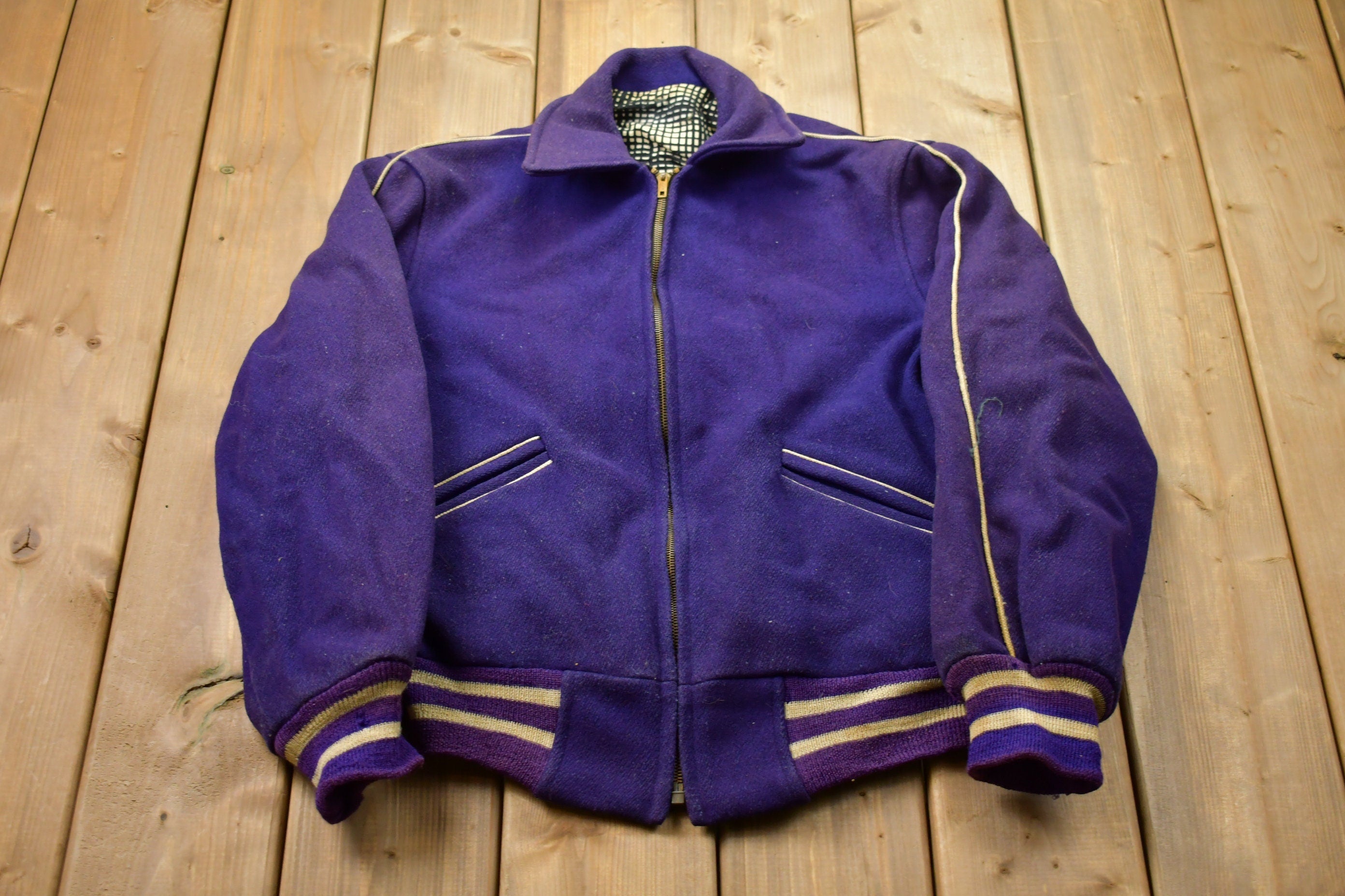 Vintage 1980s University of Western Mustangs Collegiate Jacket