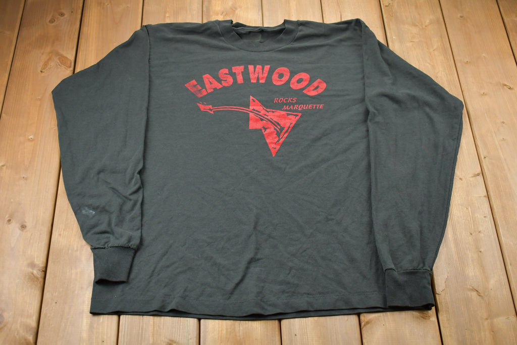 Vintage 1990s Eastwood Rocks Marquette Graphic Long Sleeve T-Shirt