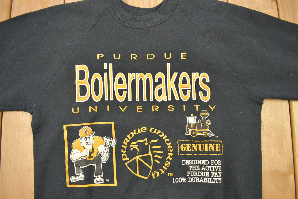 Vintage 1990s Purdue University Boilermakers Raglan Crewneck