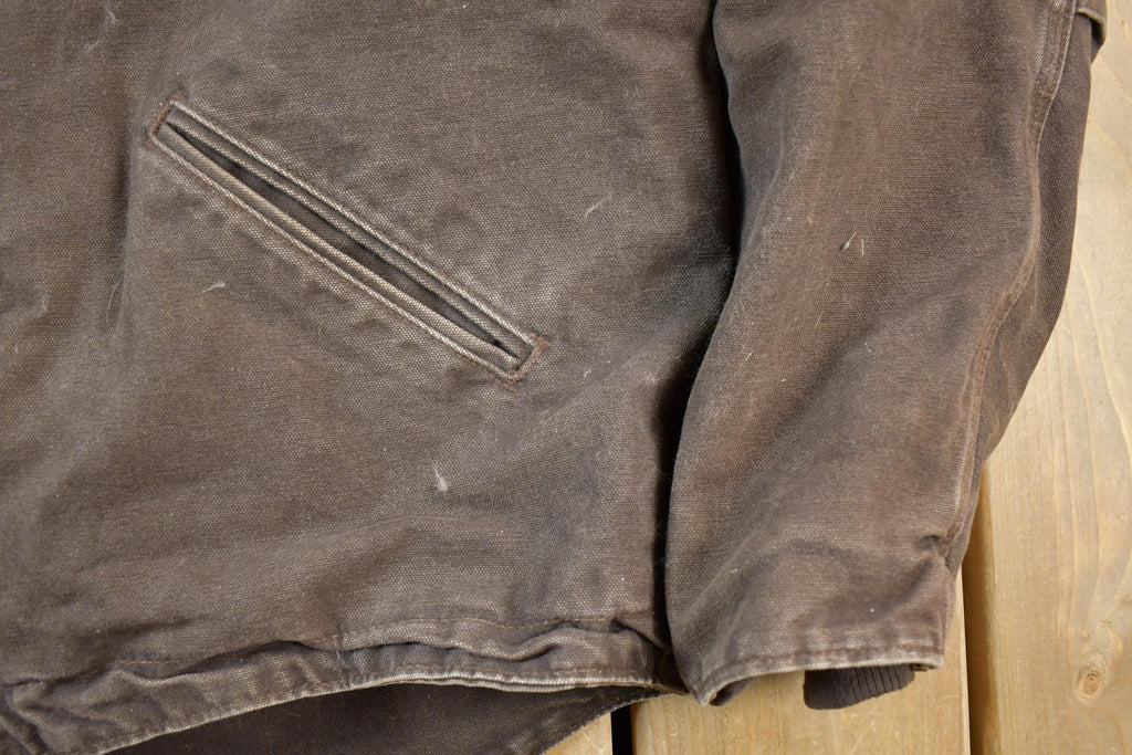 Vintage 1990s Distressed Carhartt Blanket Lined Hooded Jacket