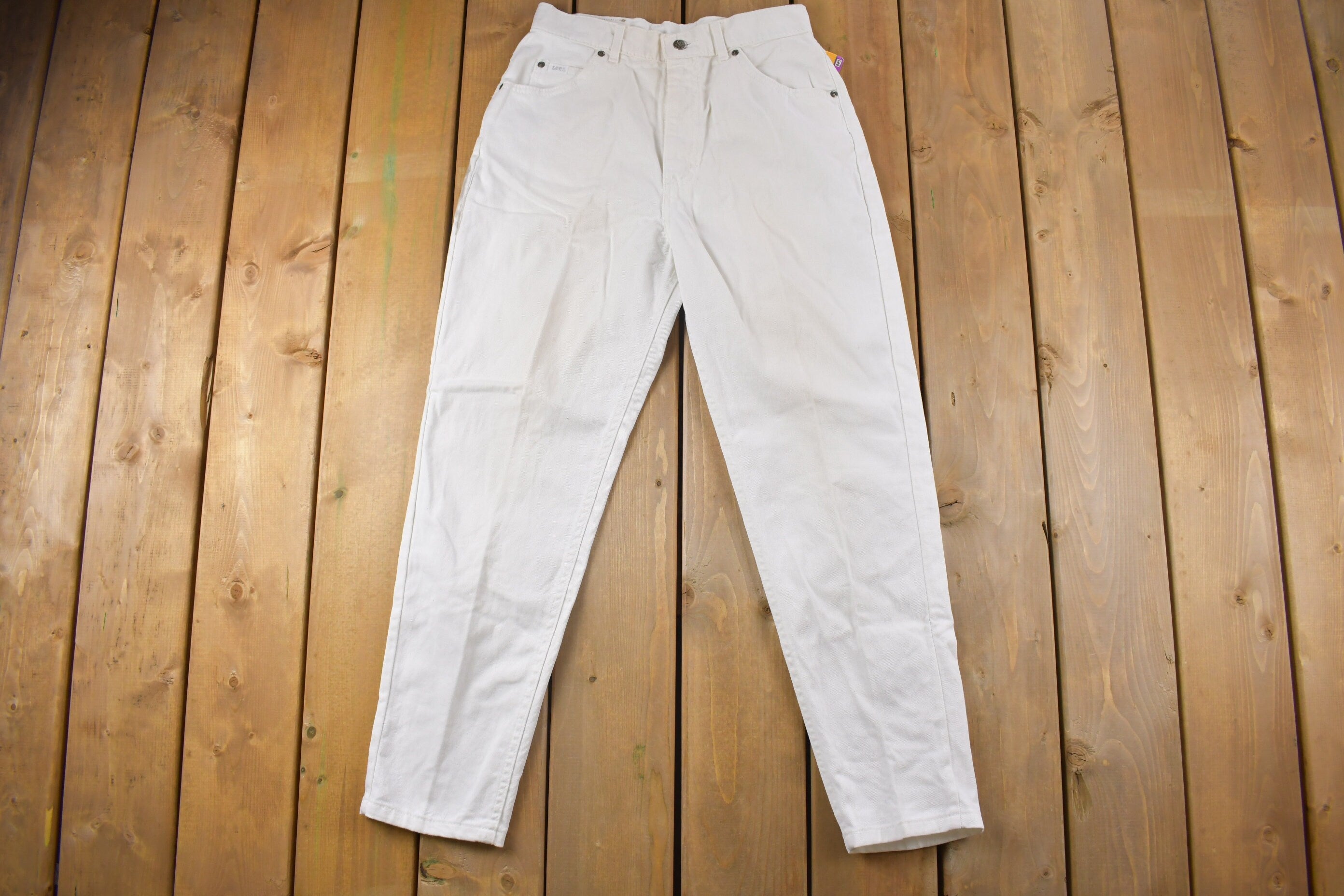 Vintage 1990s Lee Lites White Denim Women's Jeans Size 28 x 28