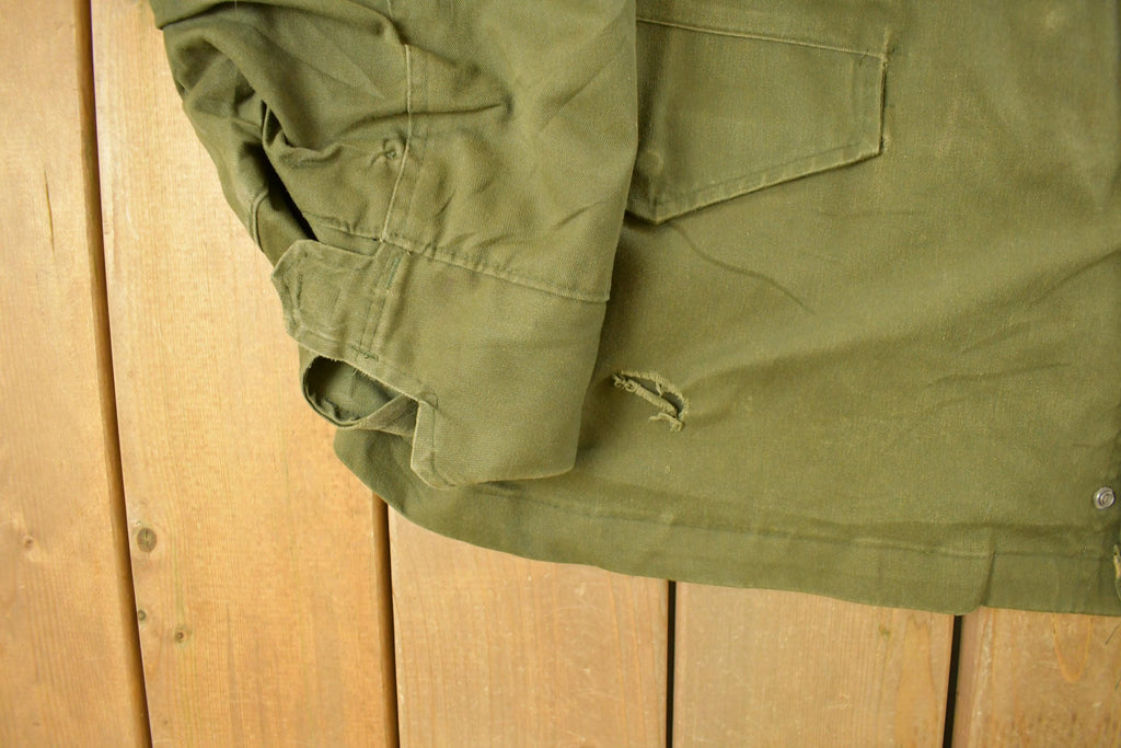 Vintage 1970s Distressed M-65 Military Field Coat Men's XL