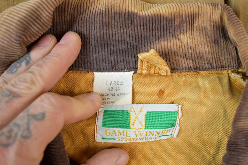 Vintage 1980s Distressed D-pocket Game winner Blanket Lined Hunting Jacket Made In USA