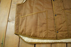 Vintage 1980s Lined Button Snap Workwear Vest - XXL