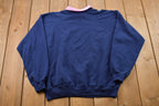 Vintage 1990s Heart Embroidered Collar Crewneck
