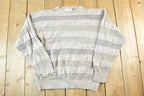 Vintage 1990s Bill Blass Knit Abstract Pattern Crewneck Sweater Mens S