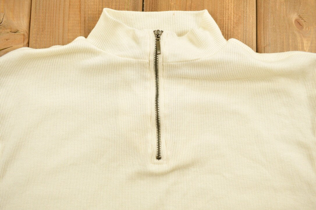 Vintage 1980s Woman's Stone Quarter Zip Dress
