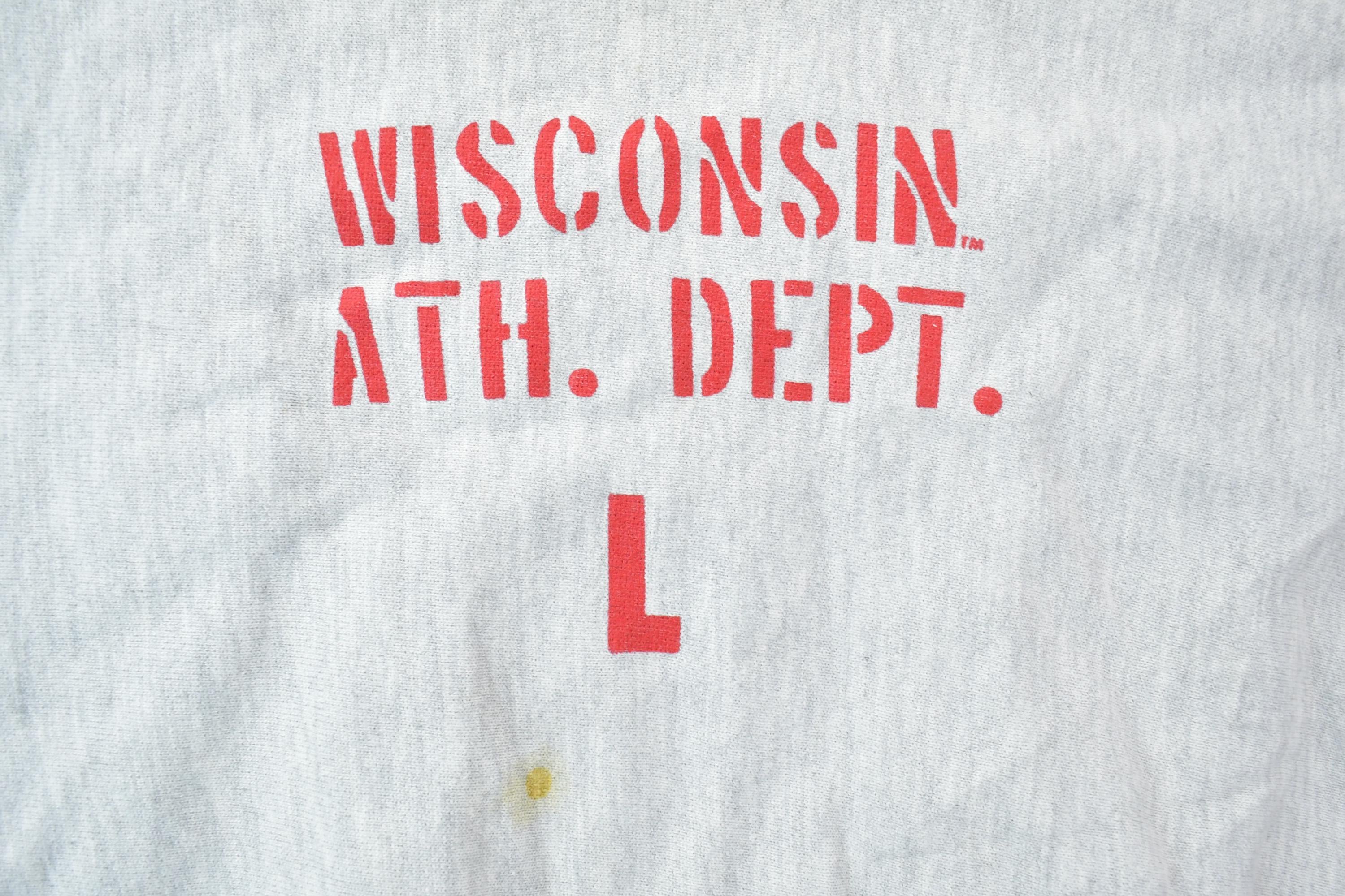 Vintage 1990s Champion Reverse Weave Wisconsin ATH Dept Sweatshirt