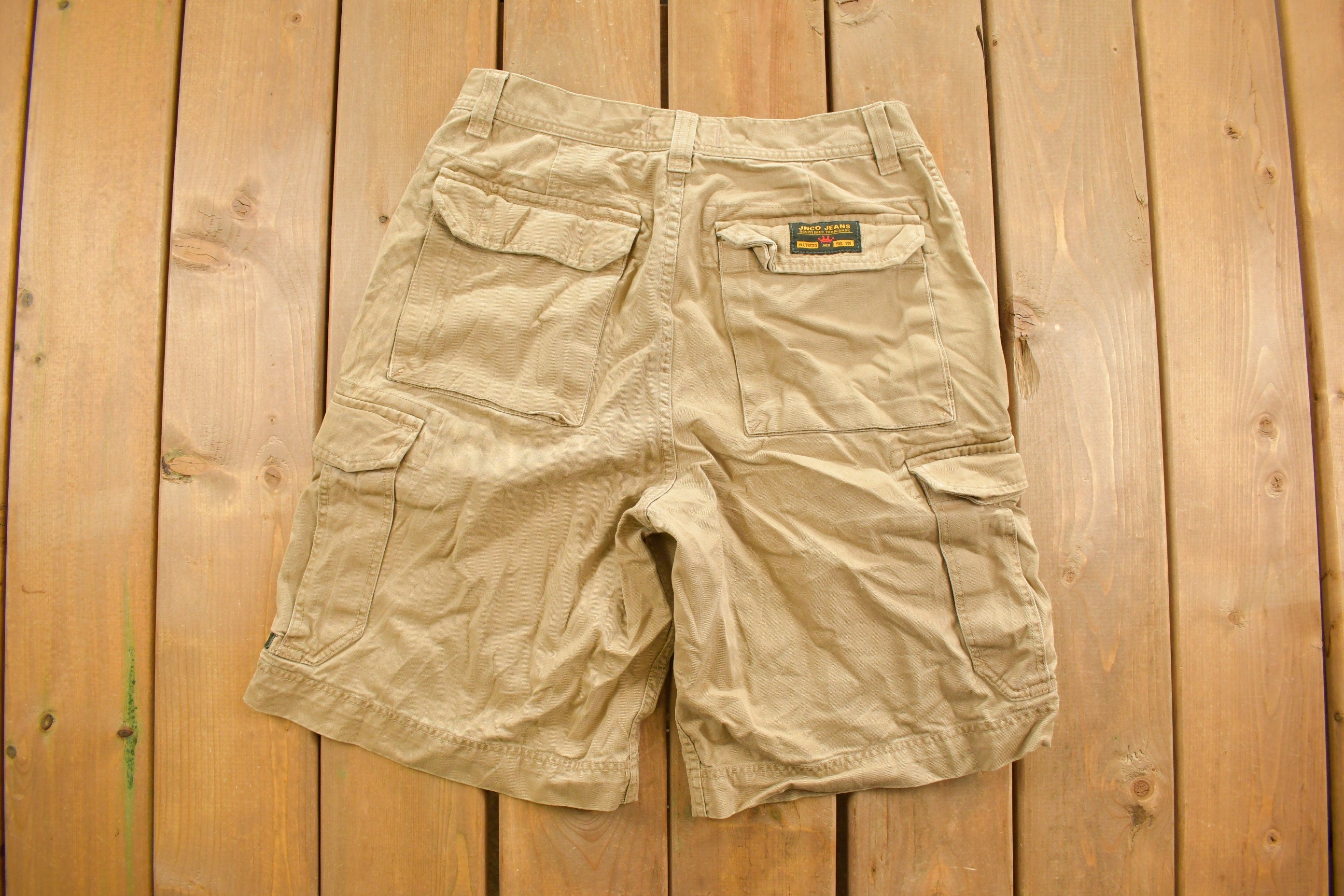 Vintage 1990s JNCO Jeans Baggy Cargo Shorts Size 32