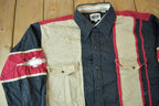 Vintage 1990s Cumberland Outfitters Western Aztec Theme Button Up Shirt