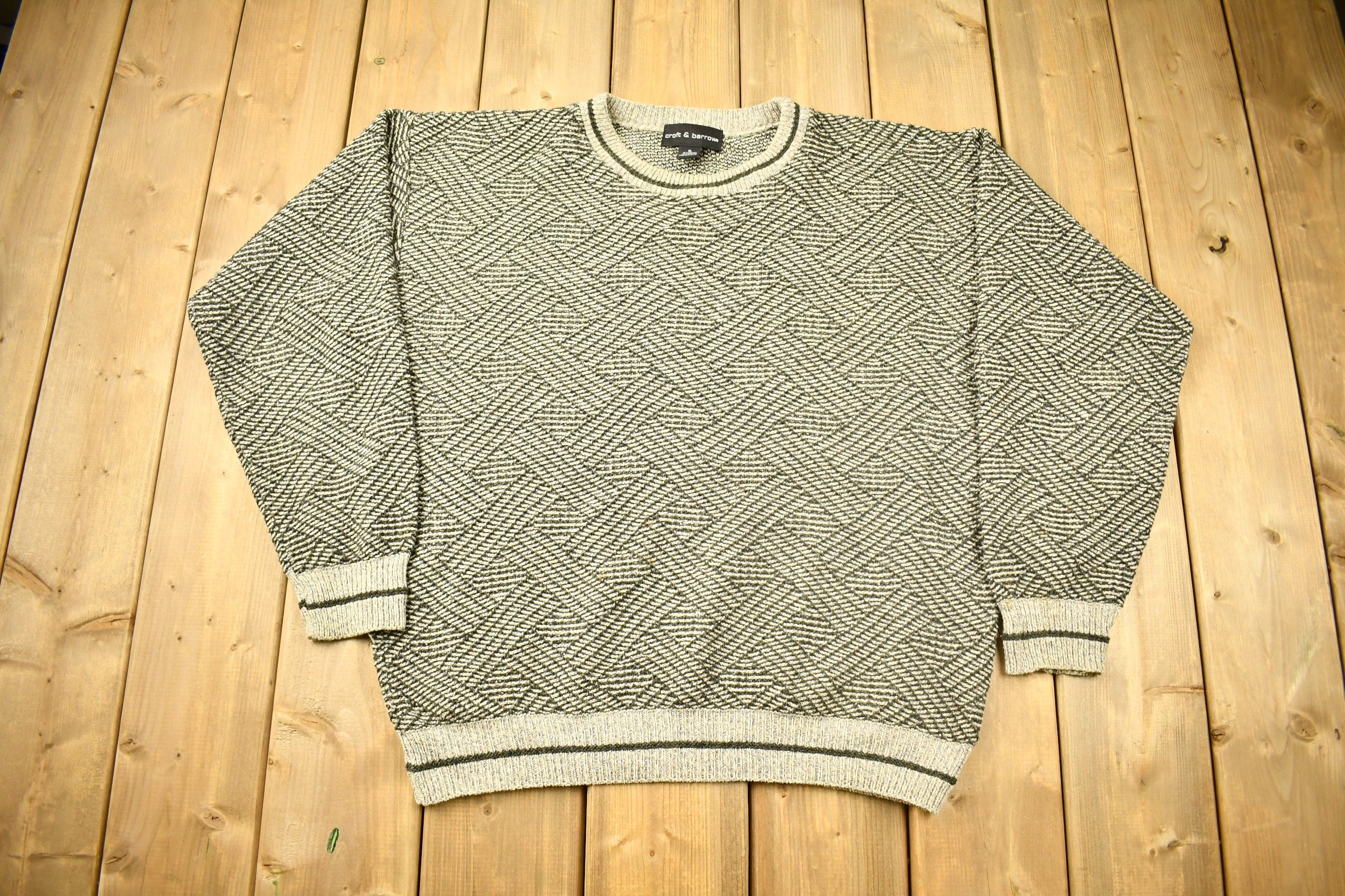 Vintage 1990s Croft & Barrow Knitted Crewneck Sweater
