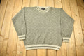 Vintage 1990s Croft & Barrow Knitted Crewneck Sweater / Vintage 90s Crewneck / All Over Pattern / Made In USA / Abstract Pattern