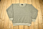 Vintage 1990s Croft & Barrow Knitted Crewneck Sweater / Vintage 90s Crewneck / All Over Pattern / Made In USA / Abstract Pattern