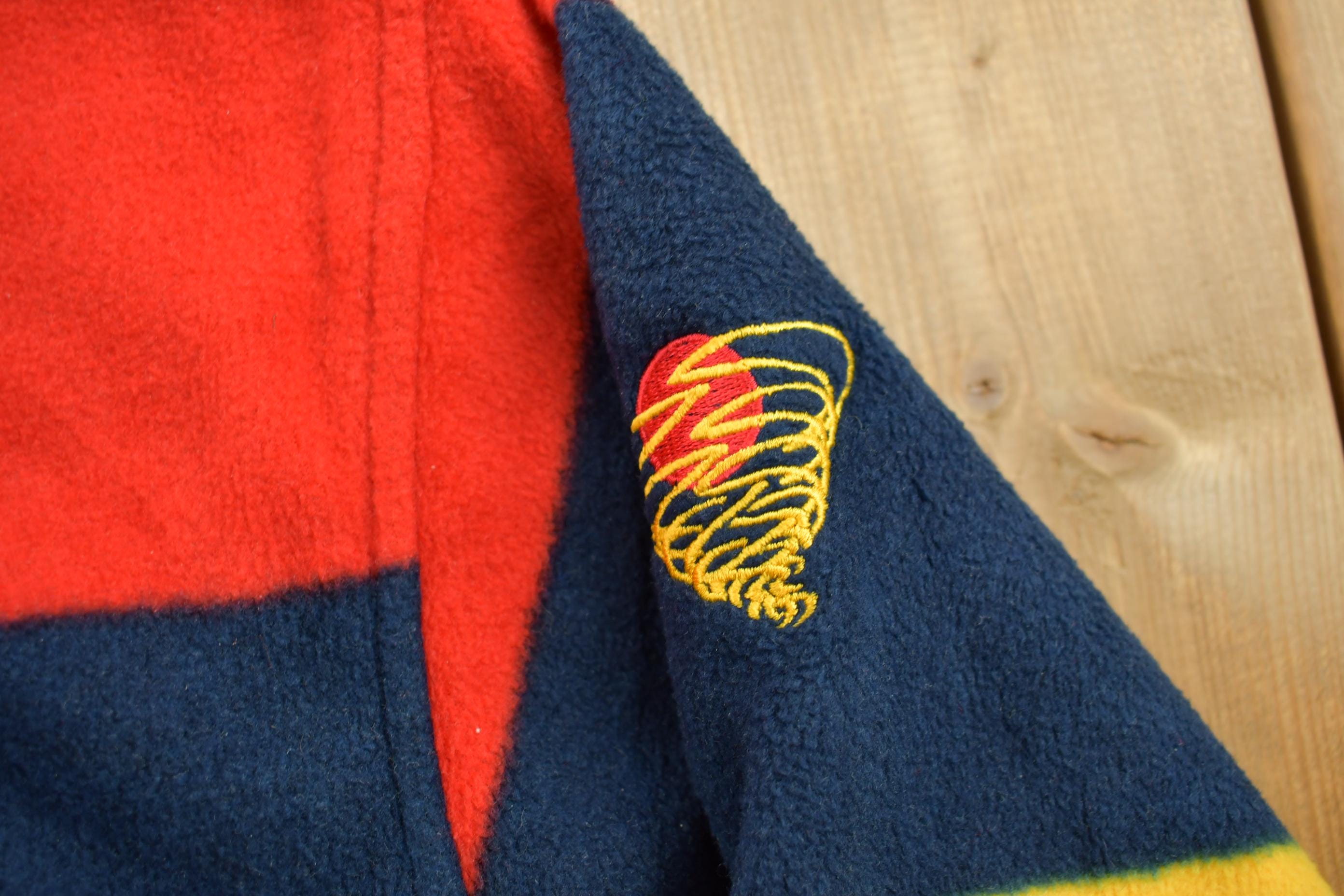 Vintage 1990s Whirlwind Vintage Gear Quarter Zip Fleece Sweater