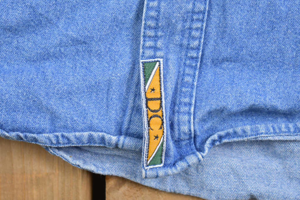 Vintage 1990s Dual Control Blank Denim Button Up Shirt