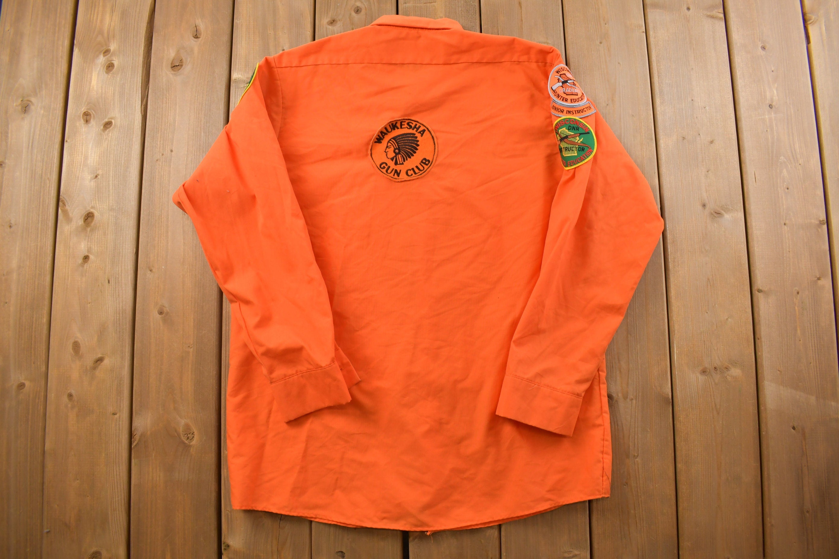 Vintage 1980s Patch Button Up Shirt