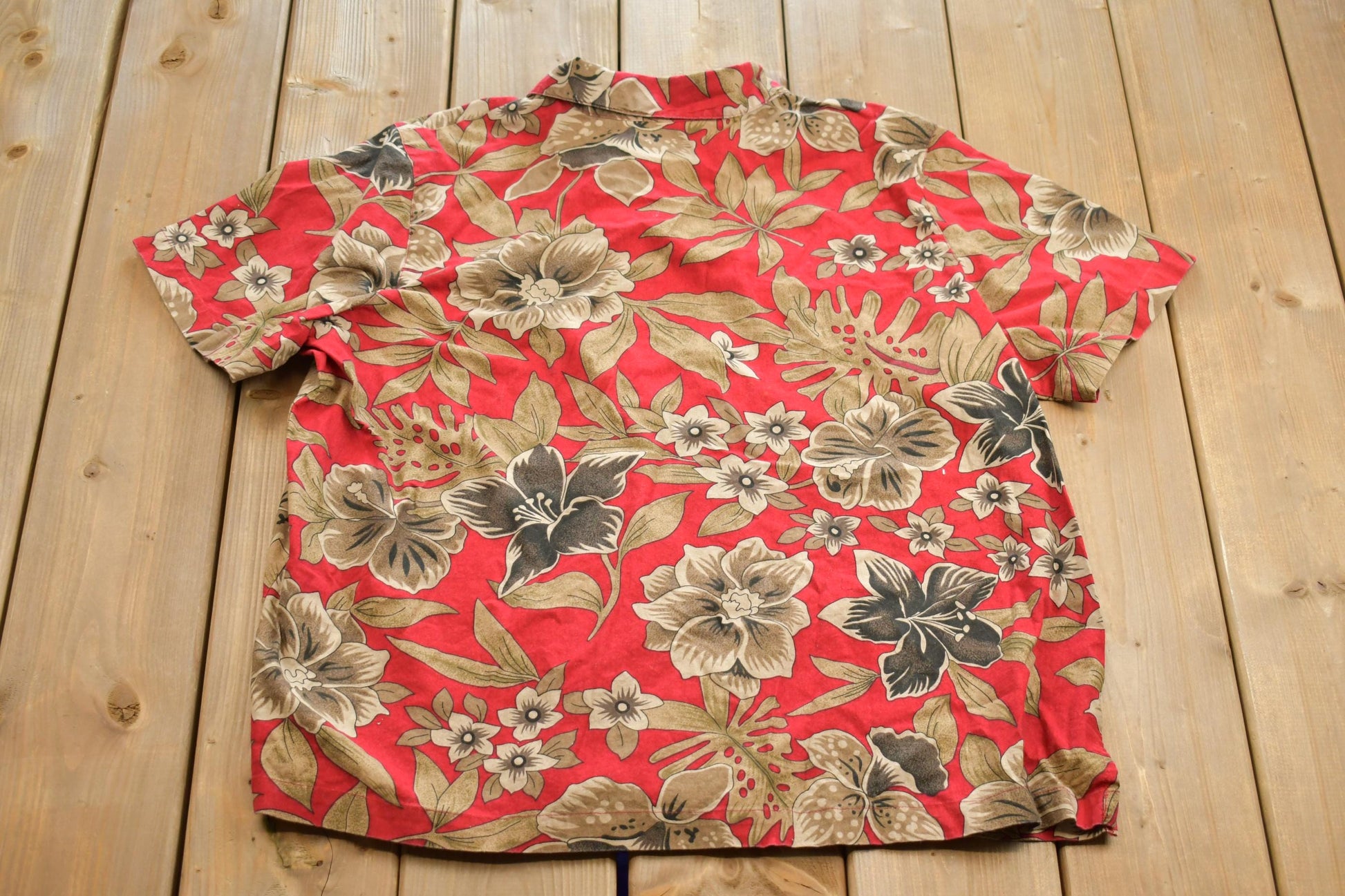 Vintage 1990s Blair Hawaiian Floral Short Sleeve Button Up Shirt