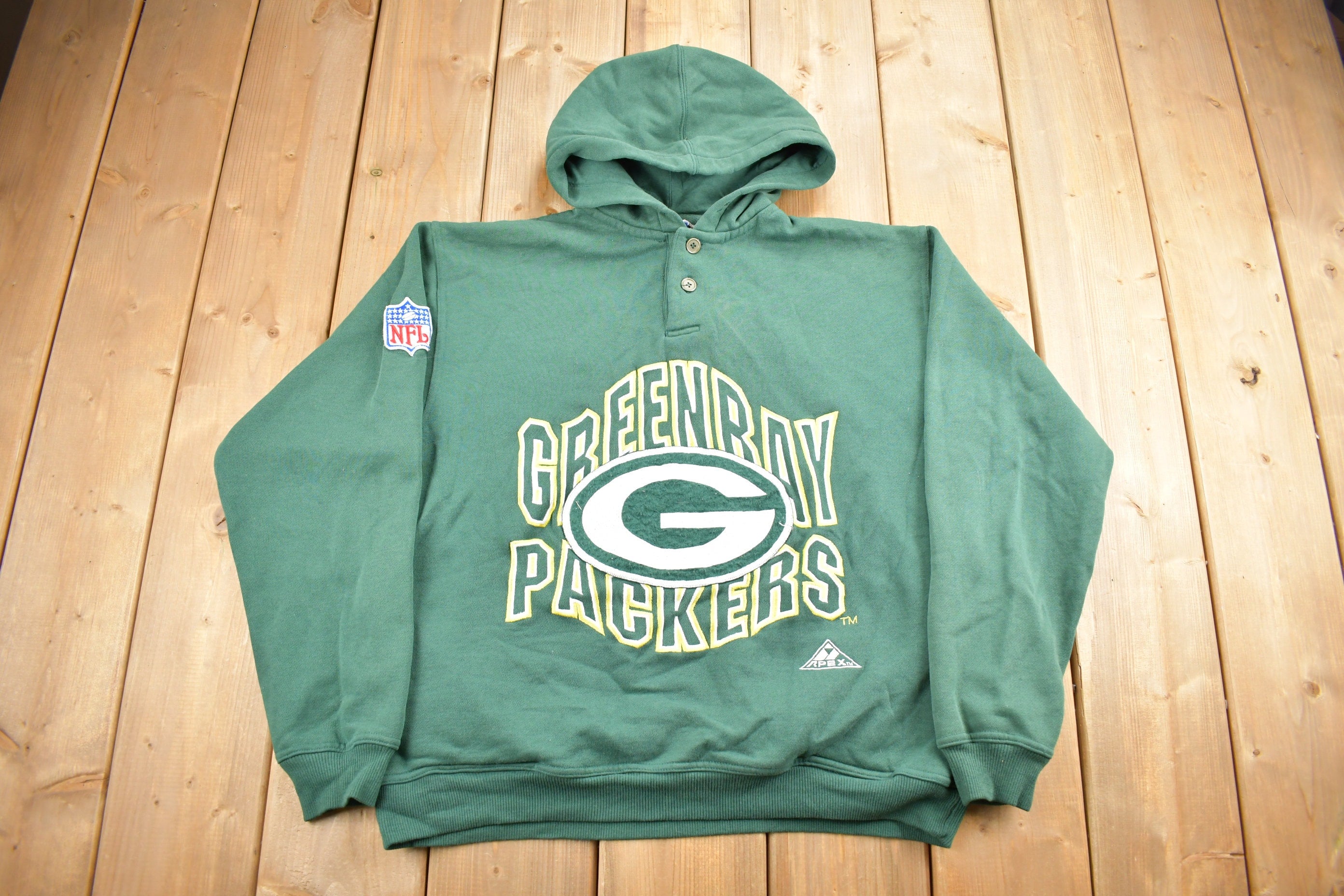 Vintage 1980s Green Bay Packers NFL Apex One Hoodie