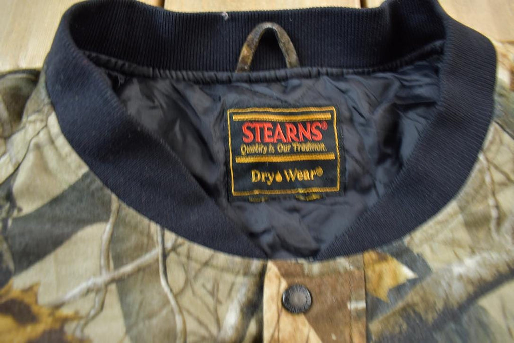 Vintage 1990s Stearns Real Tree Camo Bomber Jacket