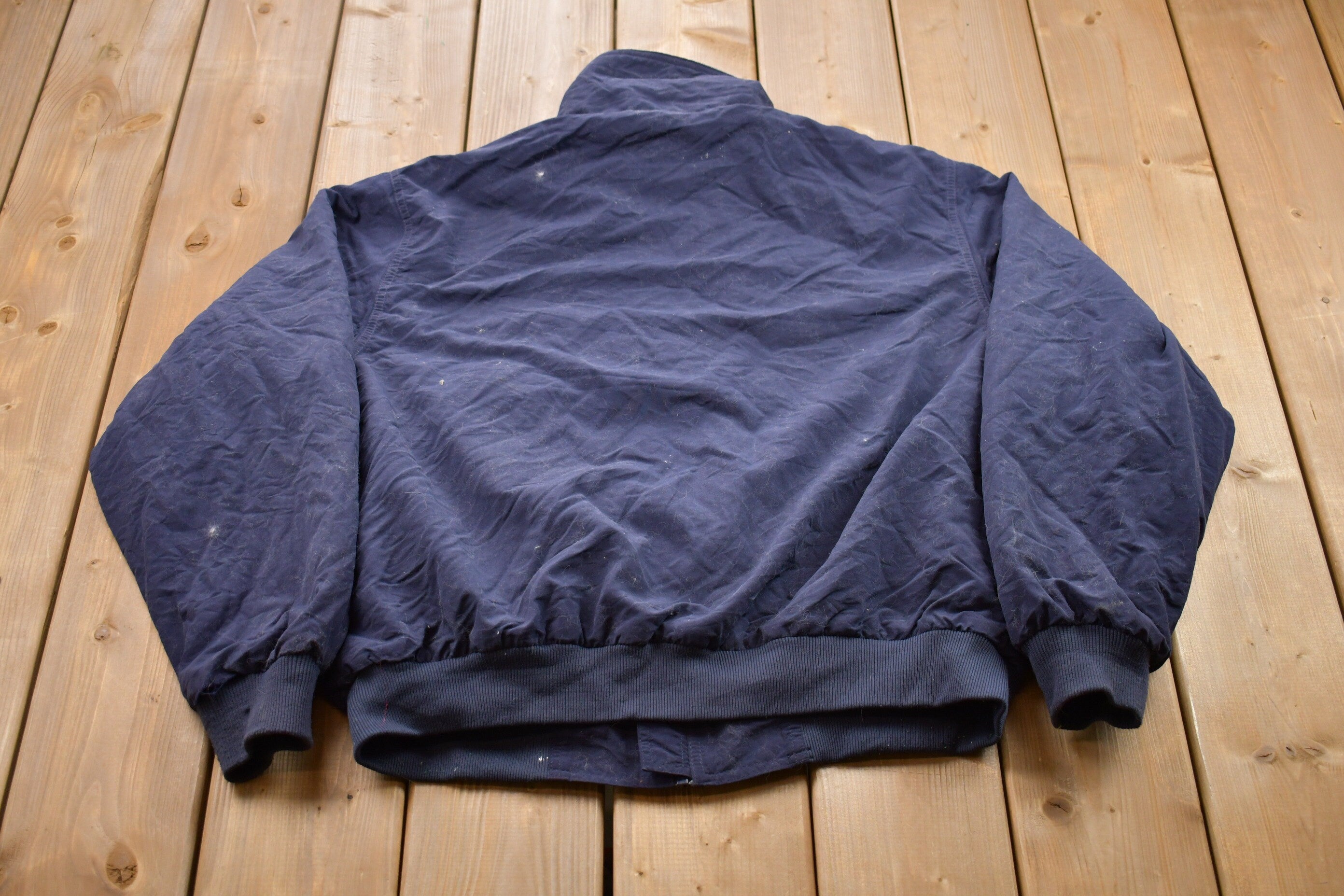 Vintage 1990s Eddie Bauer Full Zip Fleece Windbreaker Jacket