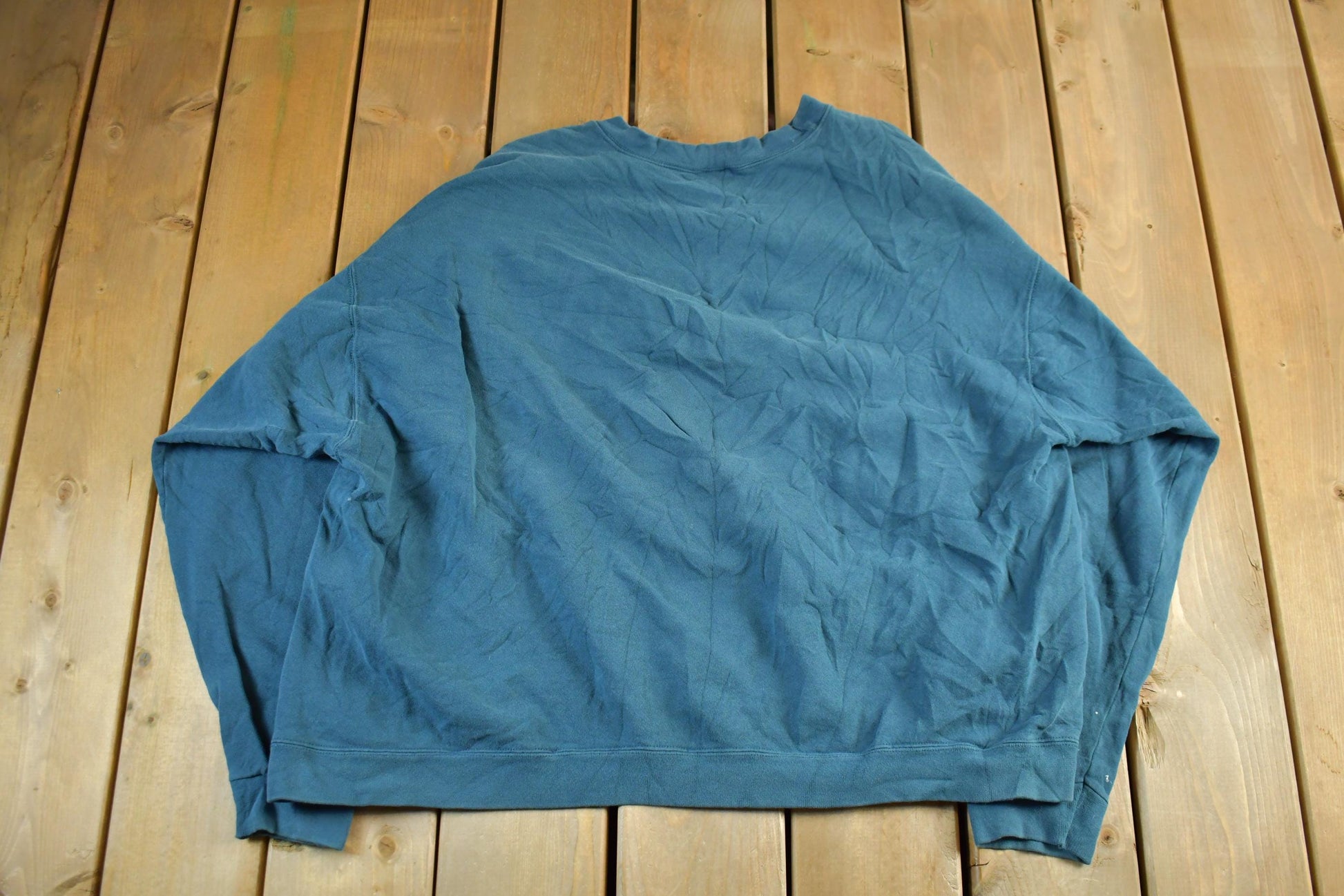 Vintage 1990s Nike Embroidered Mini Swoosh Crewneck Sweatshirt Men's 2XL / Vintage Nike / Sportswear / Sun Faded Crewneck / Made in USA