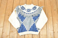 Vintage 1990s American Weekend Knit Abstract Crewneck Sweater Women's L