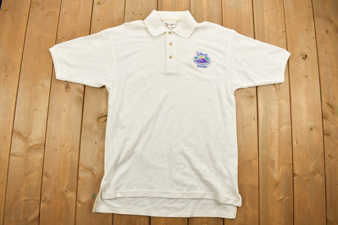 Vintage 1990s Disney Vacation Club Member Embroidered Polo Shirt