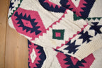 Vintage 1990s Stefano International Aztec Graphic Knit Hoodie