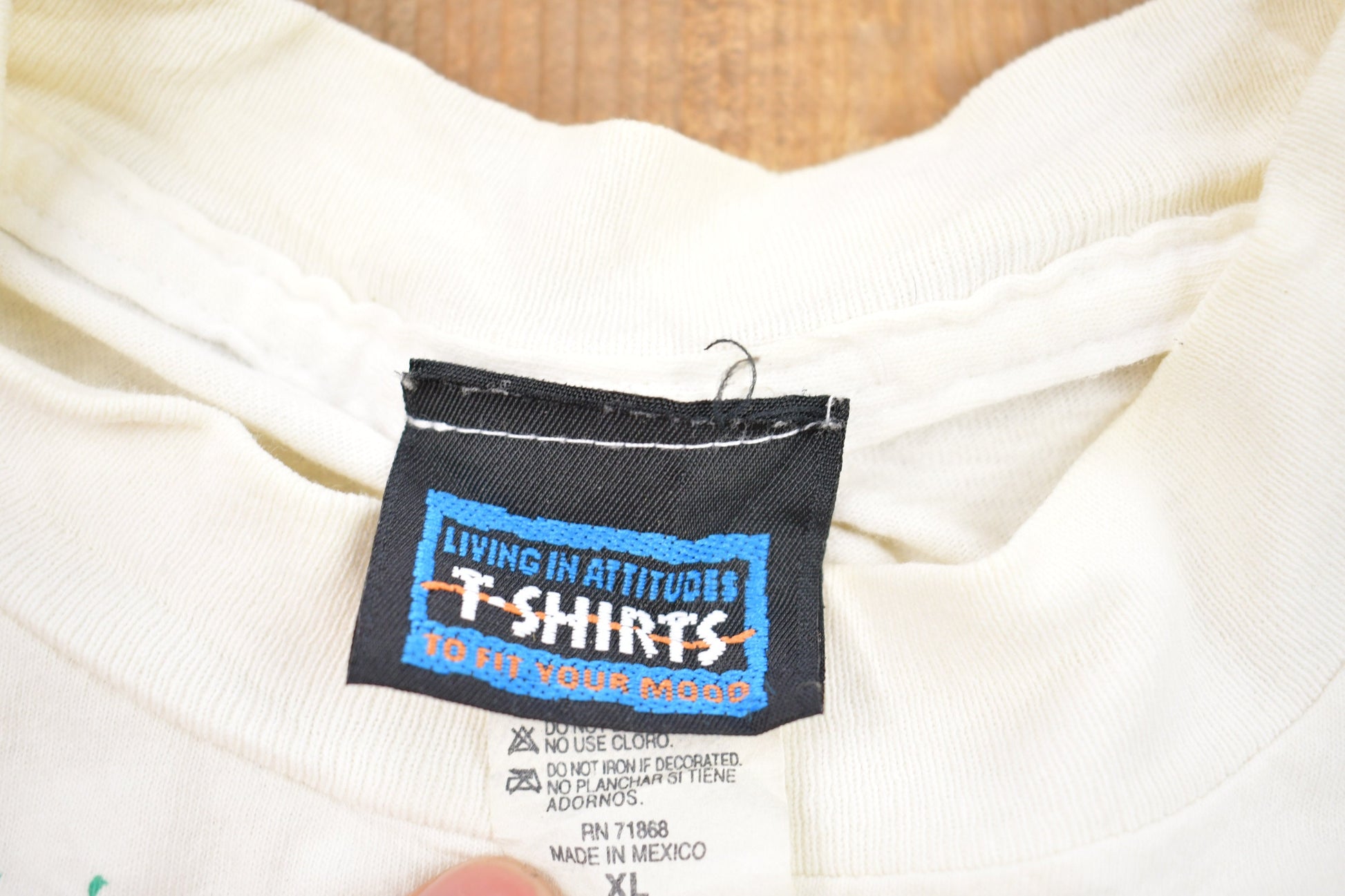 Vintage 1990s Back Off All Over Print Graphic T-Shirt / Graphic / 80s / 90s / Streetwear / Retro Style / Single Stitch / Back Off