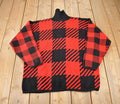 Vintage 1980s Traffic Jam Buffalo Plaid Turtle Neck Sweater