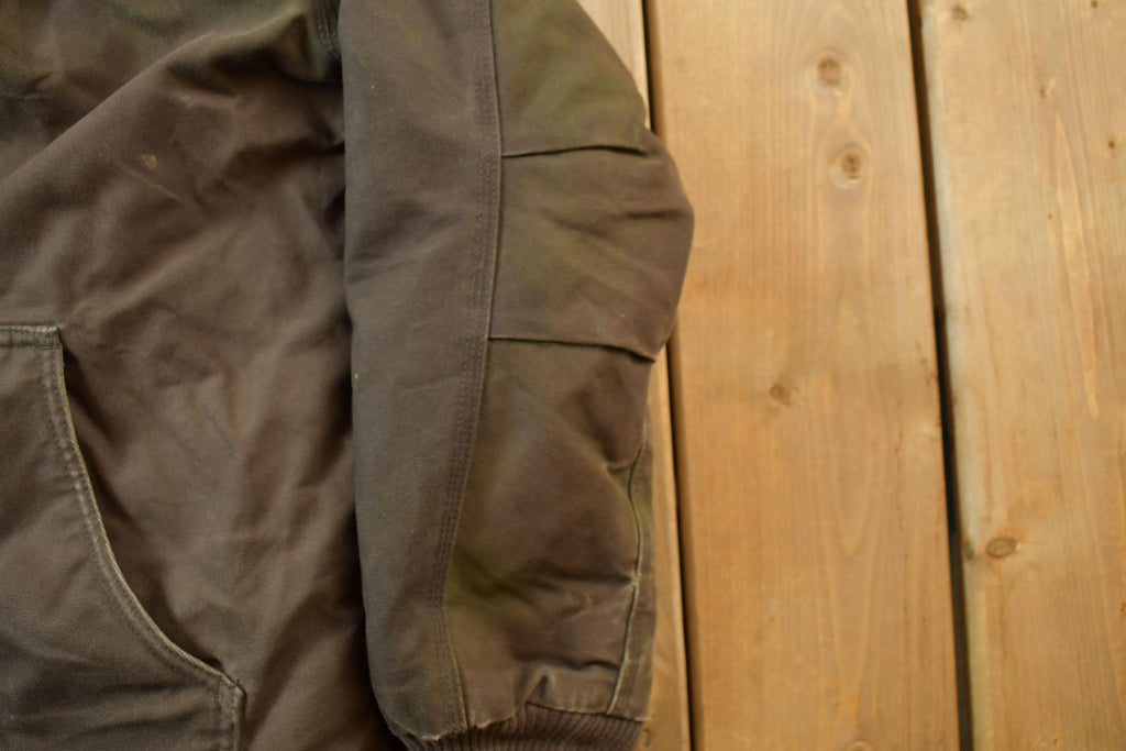 Vintage 1990s Carhartt Hooded Work Jacket Youth XL