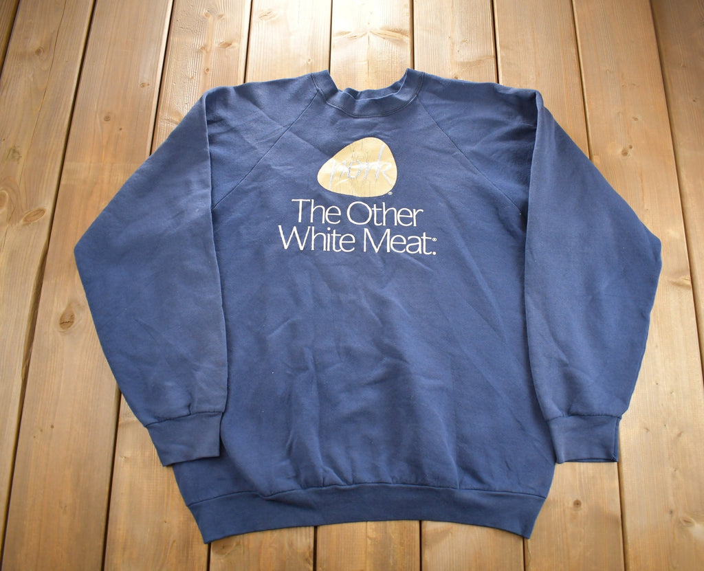 Vintage 1990s Pork The Other White Meat Crewneck Sweatshirt Made In USA