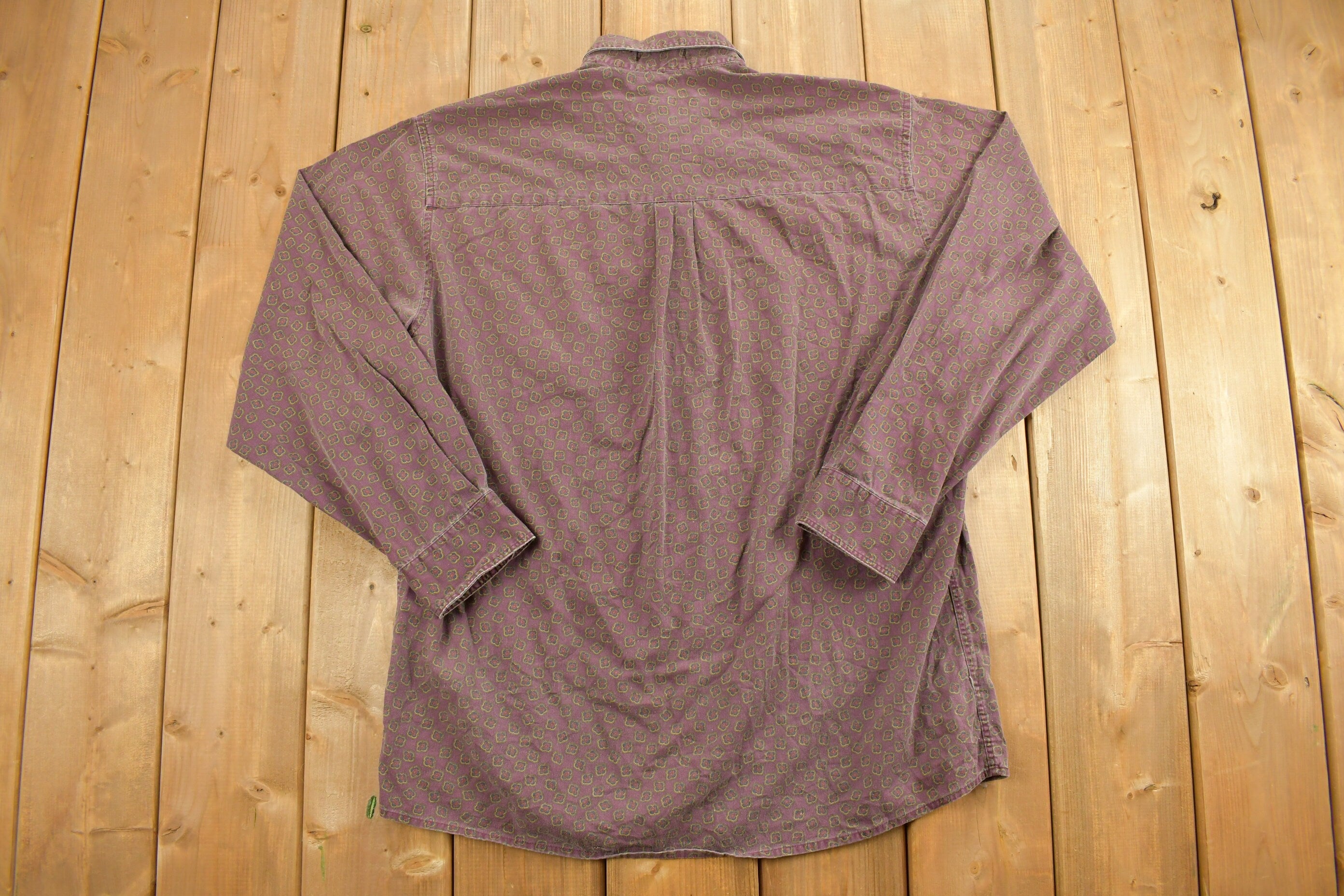 Vintage 1990s Bayou Sport All Over Print Button Up Shirt